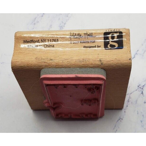 Heart Gift Tag Studio G by Kolette Hall Wood Mounted Rubber Stamp - Picture 4 of 7